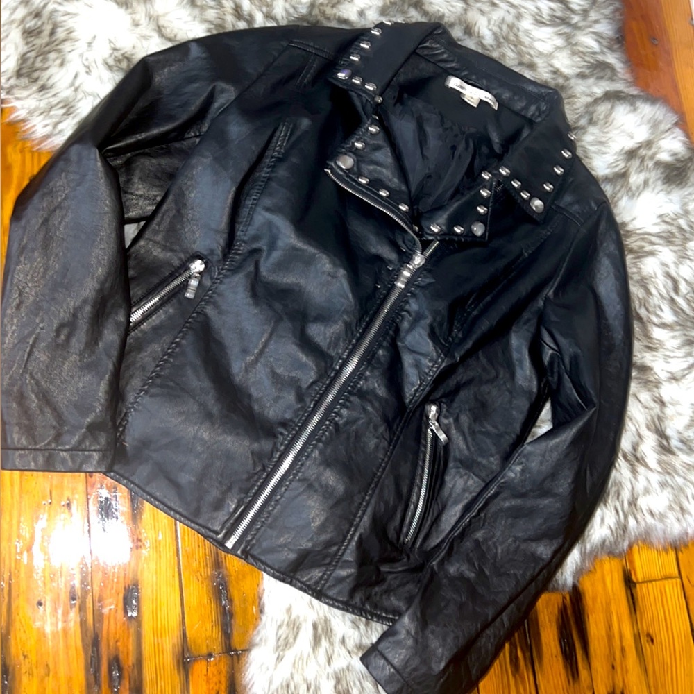Black Studded Leather Jacket